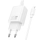 МЗП Hoco N62 Gentle PD30W (1USB-C) + кабель Type-C to Lightning White