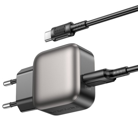 МЗП Borofone BAS52A Absolute QC3.0 18W (1USB-A) + кабель USB to Type-C Black
