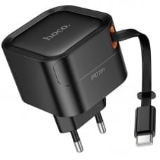 МЗП Hoco C153A Changer With Retractable Cable Type-C PD20W Black
