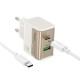 МЗП Hoco CS73A Star Speed PD30W+QC3.0 (1USB-A/1C) + кабель Type-C to Type-C White