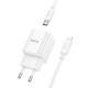 МЗП Hoco C146A Charm PD20W (1USB-C) + кабель Type-C to Lightning White