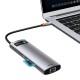 Перехідник HUB Baseus Metal Gleam Series (Type-C to HDMI4K@60Hz+3xUSB3.0+PD+RJ45) (CAHUB-CW) Station Gray Перехідник HUB Baseus Metal Gleam Series (Type-C to HDMI4K@60Hz+3xUSB3.0+PD+RJ45) (CAHUB-CW) Station Gray
