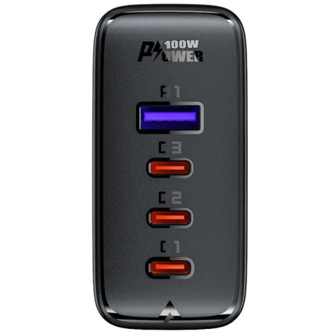 МЗП Acefast A37 PD100W+QC3.0 GaN (1USB-A/3C) + кабель Type-C to Type-C 2m Black