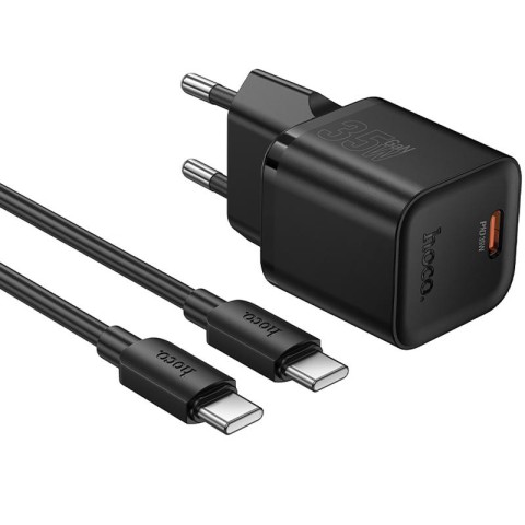 МЗП Hoco N66 Ingenious PD35W (1USB-C) + кабель Type-C to Type-C Black