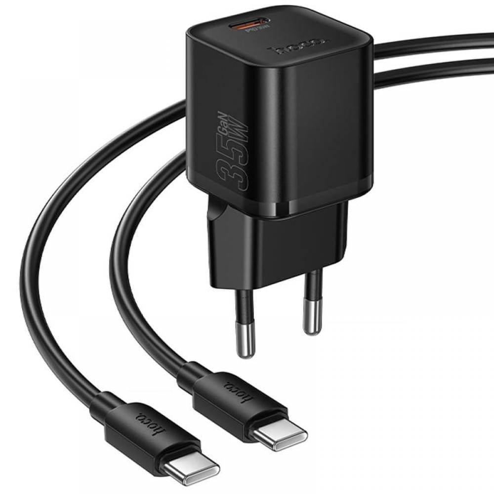 МЗП Hoco N66 Ingenious PD35W (1USB-C) + кабель Type-C to Type-C Black