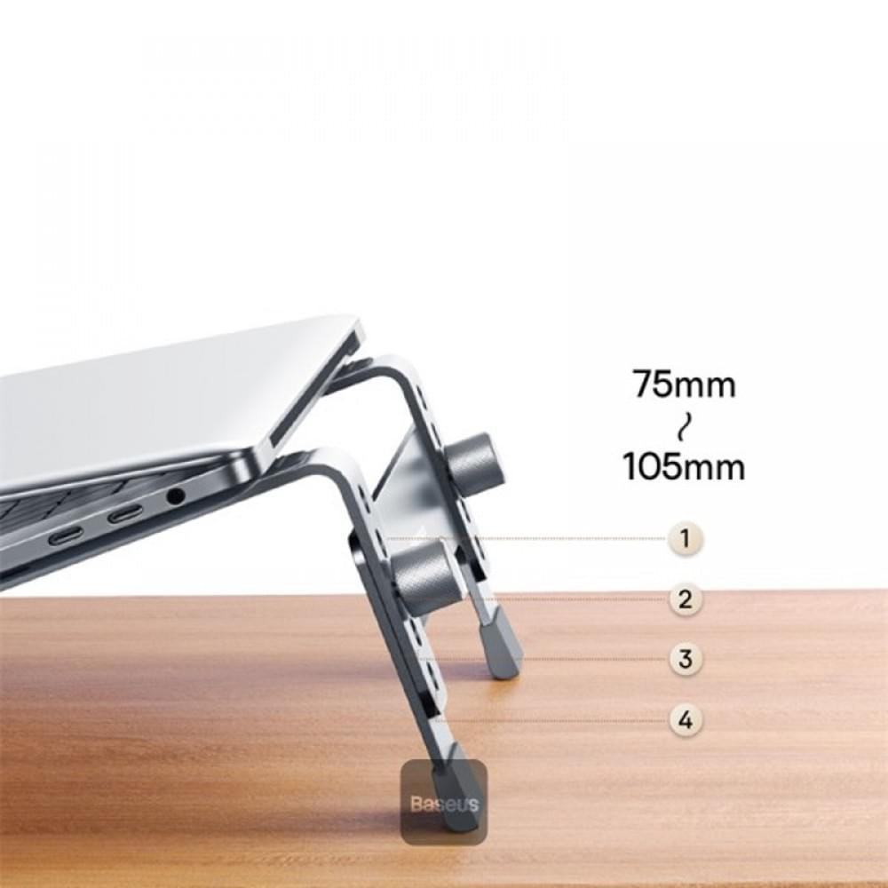 Підставка для ноутбуку Baseus UltraStable (4-Gear Adjustable) (B10053100811-00) Space grey