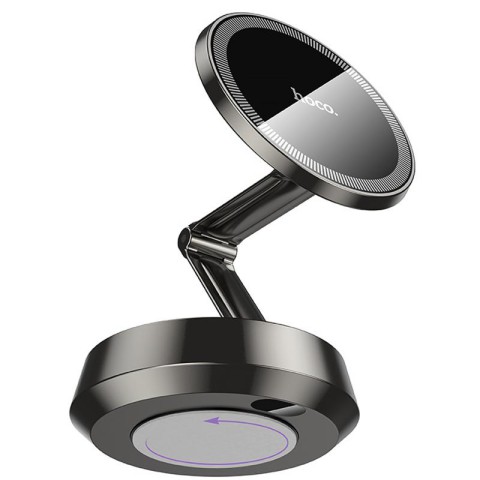 Автотримач Hoco H83 Metal ring magnetic (center console) Metal grey