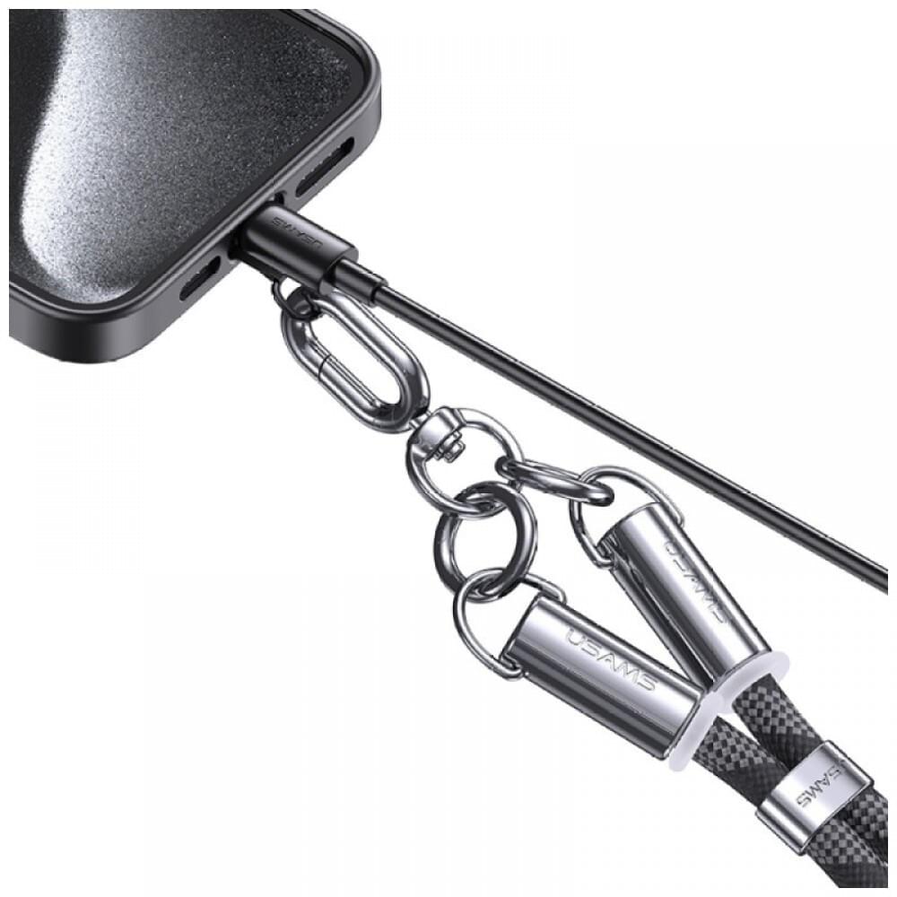 Дата кабель-шнурок Usams US-SJ746 Type-C to Lightning 30W (1.2m) Black