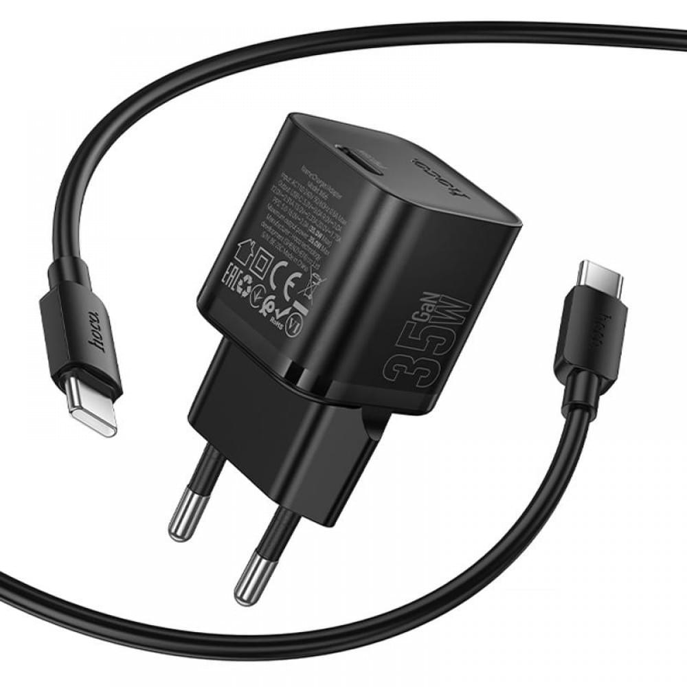 МЗП Hoco N66 Ingenious PD35W (1USB-C) + кабель Type-C to Type-C Black