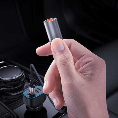 Портативний прикурювач запальничка Hoco UA30 USB Black