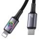 Дата кабель Usams US-SJ753 With Colorful Light Huan Ser. Type-C to Lightning 30W (1.2m) Tarnish