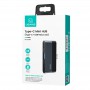 Перехідник HUB Usams US-SJ491 Type-C Mini Hub (Type-C + USB + Micro SD) Темно-сірий