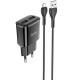 МЗП Hoco C88A Star round 2.4A (2USB-A) + кабель USB to MicroUSB Чорний