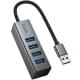 Перехідник HUB Hoco HB1B 4in1 (USB to 4xUSB 3.0) (1m) Metal gray