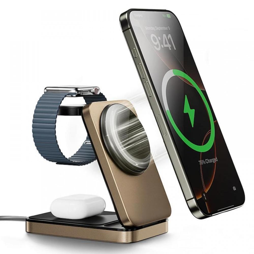 БЗП WIWU Wi-W038 Triple 3 in 1 wireless charger Gold