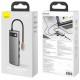 Перехідник HUB Baseus Metal Gleam Series (Type-C to HDMI4K@60Hz+3xUSB3.0+PD+RJ45) (CAHUB-CW) Station Gray Перехідник HUB Baseus Metal Gleam Series (Type-C to HDMI4K@60Hz+3xUSB3.0+PD+RJ45) (CAHUB-CW) Station Gray