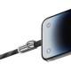 Дата кабель-шнурок Usams US-SJ746 Type-C to Lightning 30W (1.2m) Black