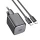 МЗП Hoco N40 Mighty PD20W (1USB-C) + кабель Type-C to Type-C Black