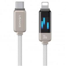 Дата кабель Usams US-SJ743 Meteor Ser. Type-C to Lightning 30W (1.2m) Titanium