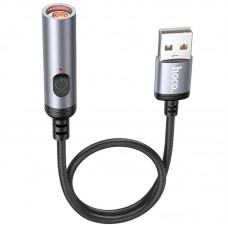 Портативний прикуриватель зажигалка Hoco UA30 USB Black