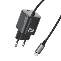 МЗП Usams US-CC261 GaN JC Ser. 20W (2USB-C) + кабель Type-C to Type-C Black