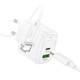 МЗП Hoco CS55A Surplus PD30W+QC3.0 (1USB-A/1C) + кабель Type-C to Lightning White