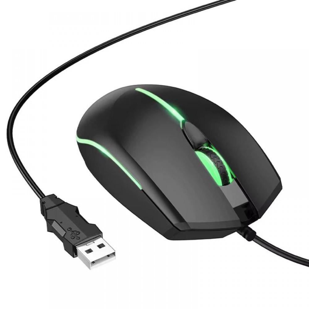 Дротова миша Hoco GM37 Wonderful Gaming Luminous Black