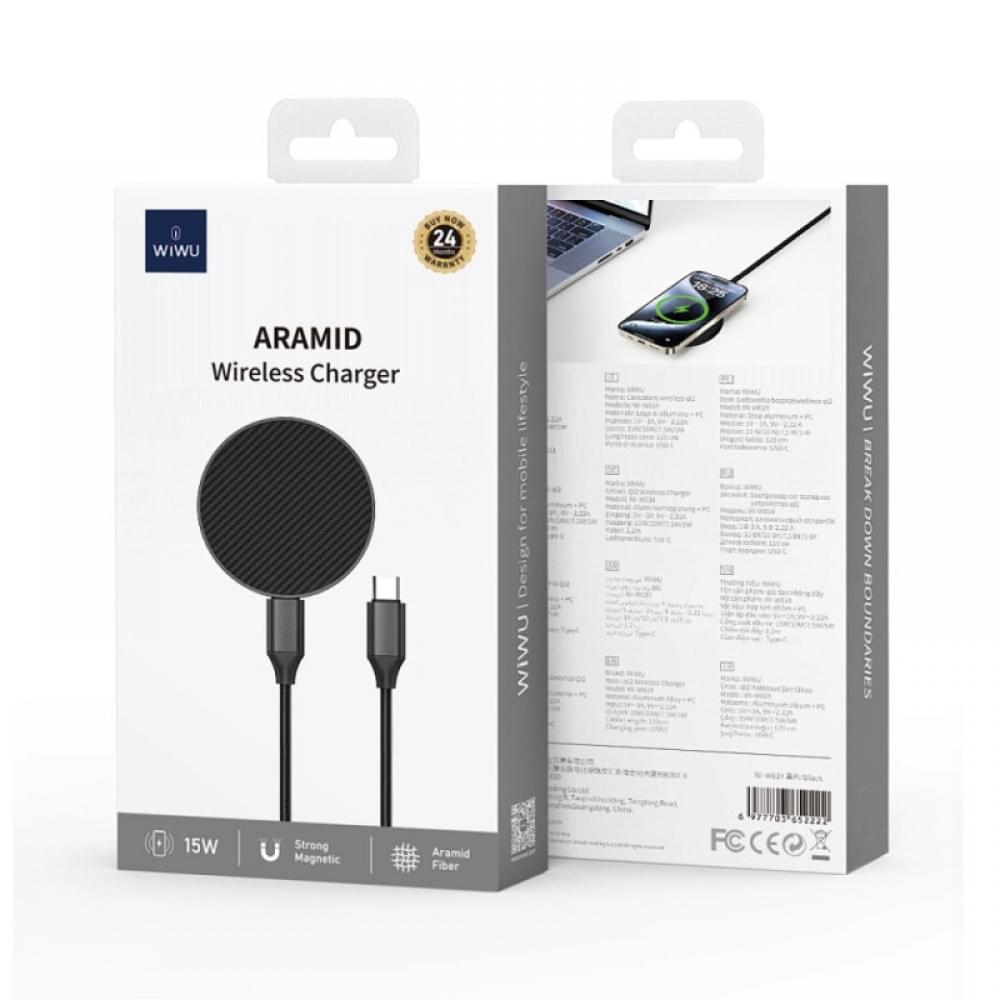 БЗП WIWU Wi-W034 Aramid Wireless Charger Black