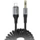 Аудіо кабель Aux Hoco UPA33A Nuevo (Lightning to AUX 3.5mm) (1.5m) Black