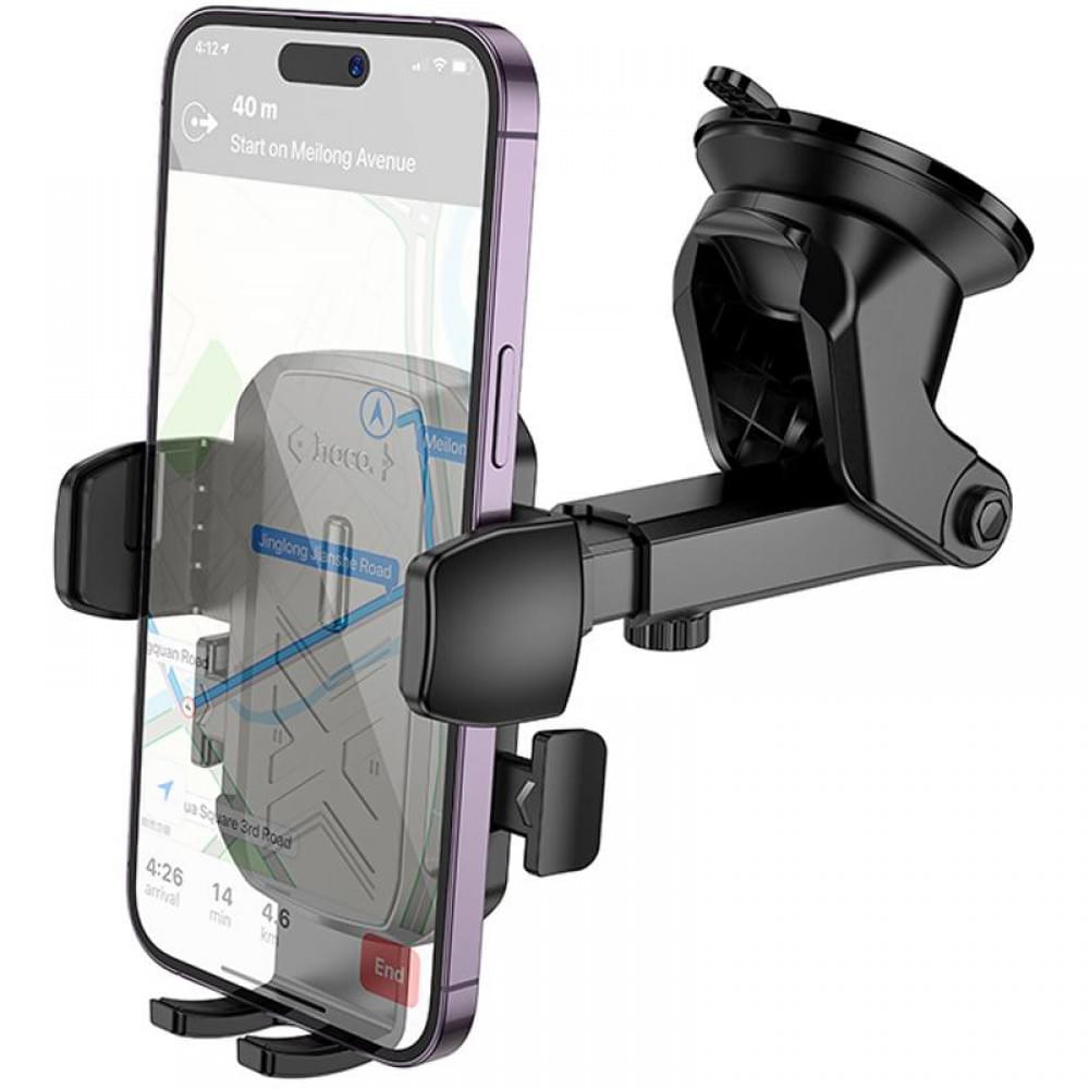 Автотримач Hoco H65 Gamble one-button (center console) Black