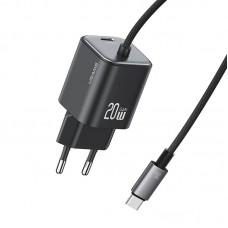 МЗП Usams US-CC261 GaN JC Ser. 20W (2USB-C) + кабель Type-C to Type-C Black