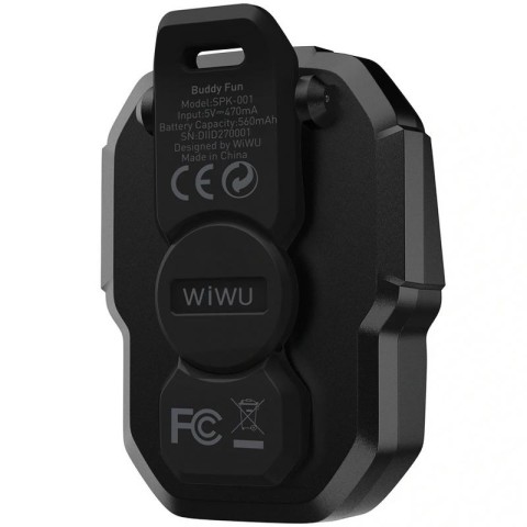 Bluetooth Колонка WiWU SPK-001 Buddy Fun with Magnetic Clip Black