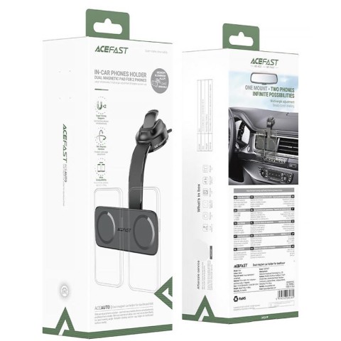 Автотримач Acefast D60 Dual Mount Black