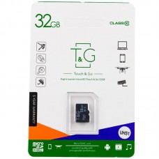 Карта пам'яті T&G microSDHC (UHS-1) 32 GB class 10 (без адаптера) Чорний