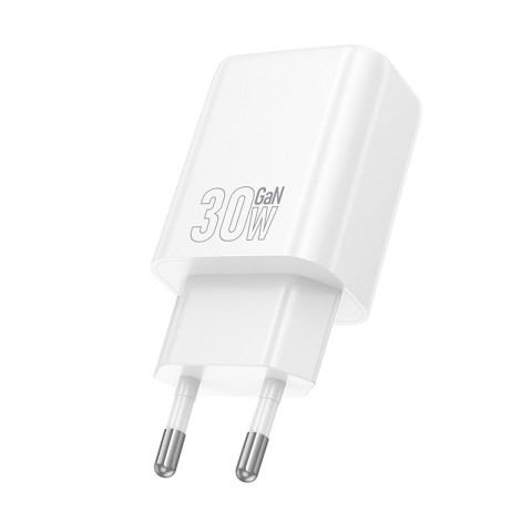 МЗП Hoco N63 Gentle PD30W+QC3.0 (1USB-A/1C) + кабель Type-C to Lightning White