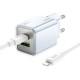 МЗП Hoco N46 Glorious PD20W+QC3.0 (1USB-A/1C) + Type-C to Lightning Blue