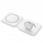 БЗП Wireless Charger with Magsafe 2in1 for Apple (AAA) (box) White