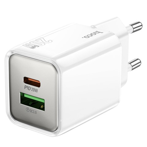 МЗП Hoco N46 Glorious PD20W+QC3.0 (1USB-A/1C) White