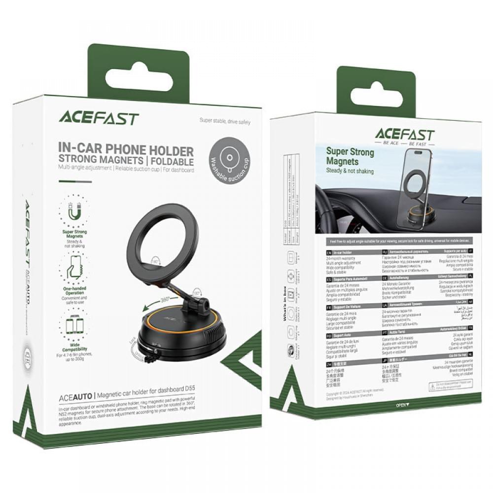 Автотримач Acefast D55 Magnetic for Dashboard Black