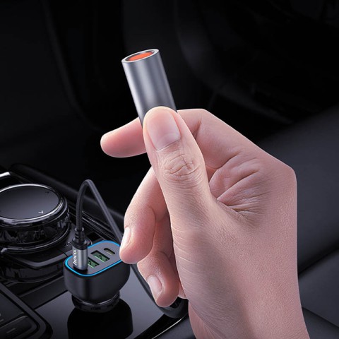 Портативний прикурювач запальничка Hoco UA30 Type-C Black