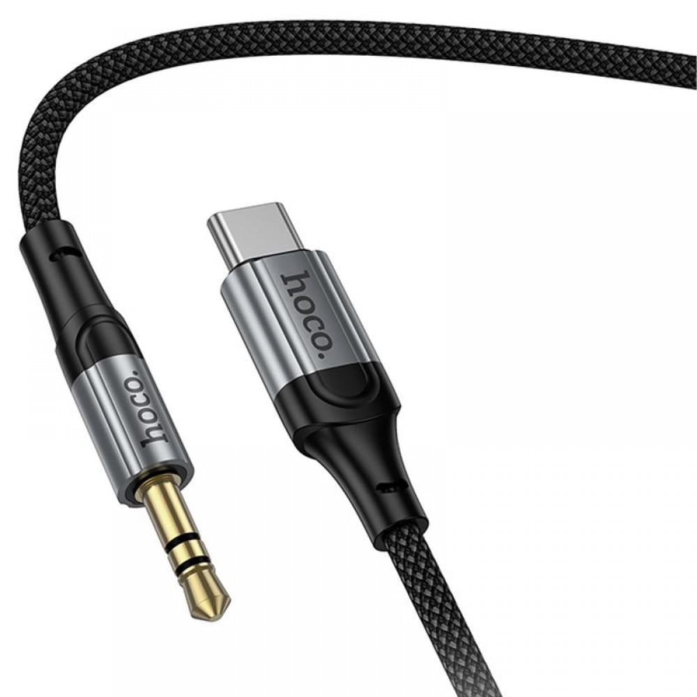 Аудіо кабель Aux Hoco UPA33B Nuevo (Type-C to AUX 3.5mm) (1.5m) Black