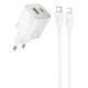 МЗП Hoco N41 Almighty PD20W+QC3.0 + Type-C to Lightning White