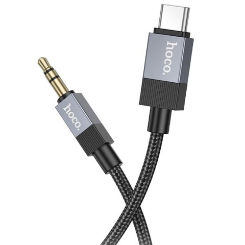 Аудіо кабель Aux Hoco UPA32B Clever digital (Type-C to AUX 3.5mm) (1m) Black