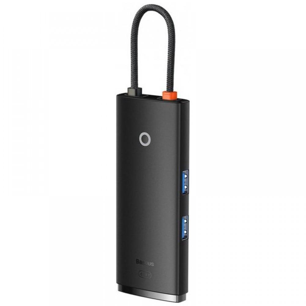 Перехідник HUB Baseus Lite Series 6in1 (Type-C to HDMI + 2xUSB 3.0 + PD+SD/TF) (WKQX05) Black