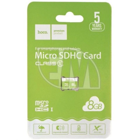 Карта пам'яті Hoco microSDHC Class 10 - 8GB (без адаптера) Green