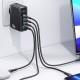 МЗП Usams US-CC163 T50 4 Ports GaN Fast Charger 100W (1USB-A/3C) Black