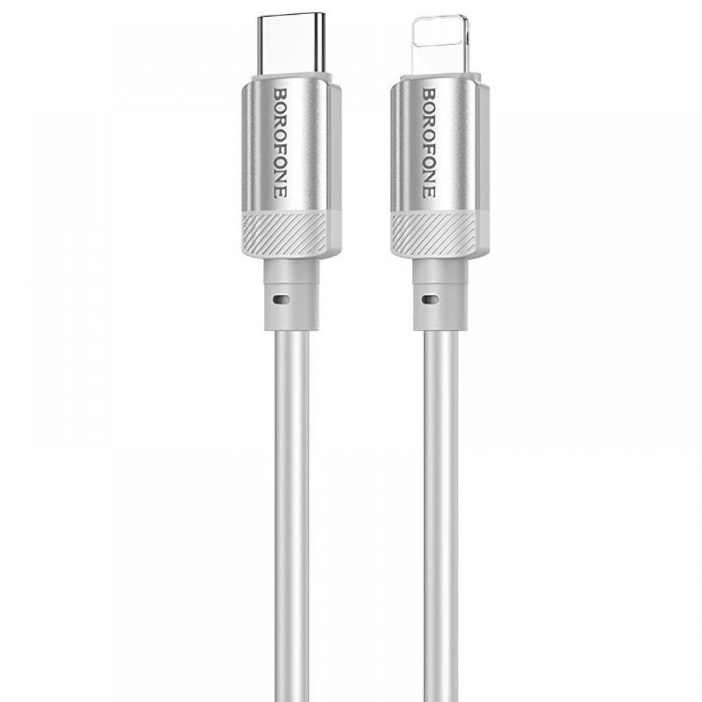 Дата кабель Borofone BX108 Start silicone Type-C to Lightning 27W (1m) Gray
