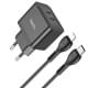 СЗУ Hoco N29 PD35W (2USB-C) + кабель Type-C to Lightning