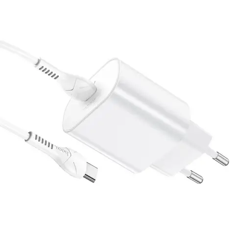 МЗП Hoco N22 Jetta PD25W (1USB-C) + кабель Type-C to Type-C Білий