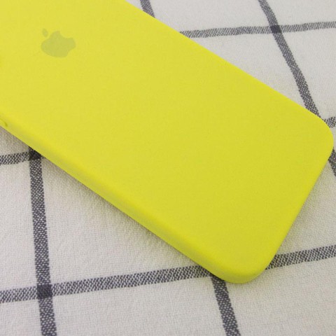 Чохол Silicone Case Square Full Camera Protective (AA) для Apple iPhone 6/6s (4.7") Жовтий / Bright Yellow